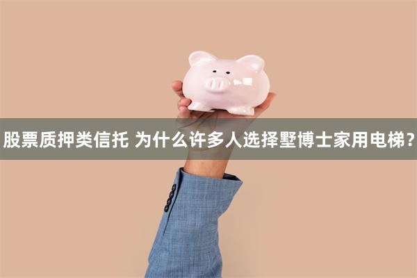 股票质押类信托 为什么许多人选择墅博士家用电梯？