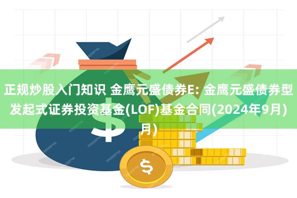 正规炒股入门知识 金鹰元盛债券E: 金鹰元盛债券型发起式证券投资基金(LOF)基金合同(2024年9月)