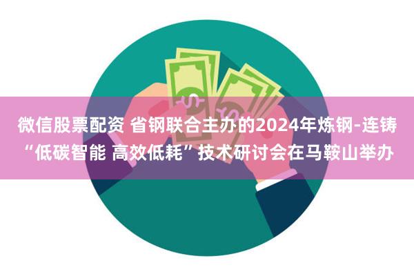 微信股票配资 省钢联合主办的2024年炼钢-连铸“低碳智能 高效低耗”技术研讨会在马鞍山举办